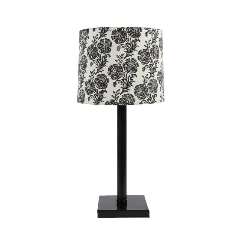 Filigree Monroe Fabric Table Lamp - Black,White media 4