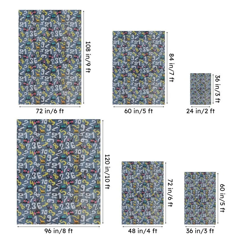 Number Crane Carpet - Grey - 13