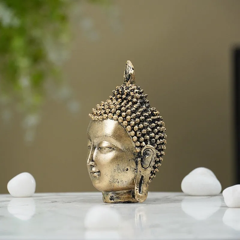 Serene Glow Buddha Decor Showpieces - Gold media 7