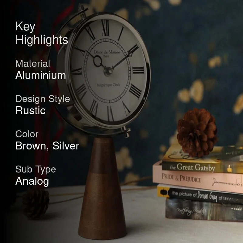Tower Trove Aluminium Table Clock - Silver media 2