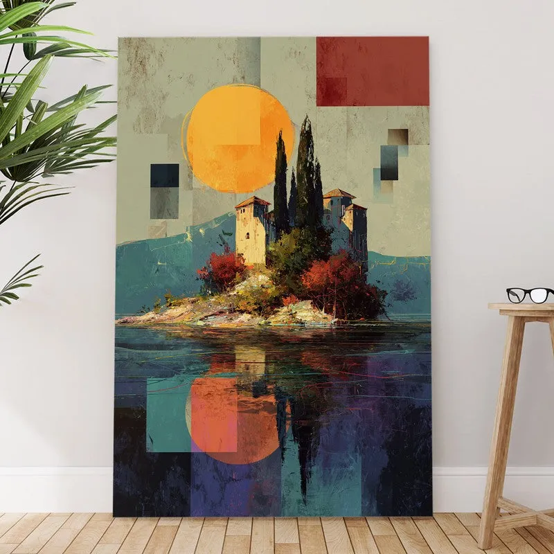 Abstract Castle Landscape Canvas Wall Art media 6