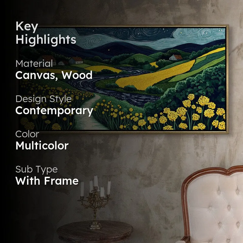 Astral Canvas Wall Painting With Frame media 2