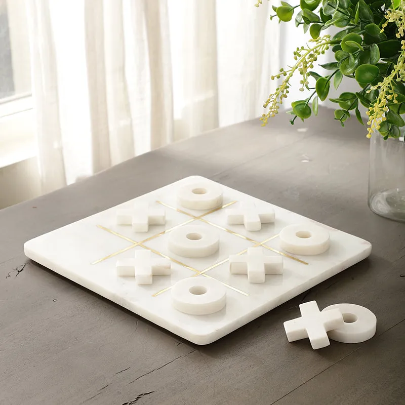 Equis Gild Marble Tic Tac Toe Game media 1
