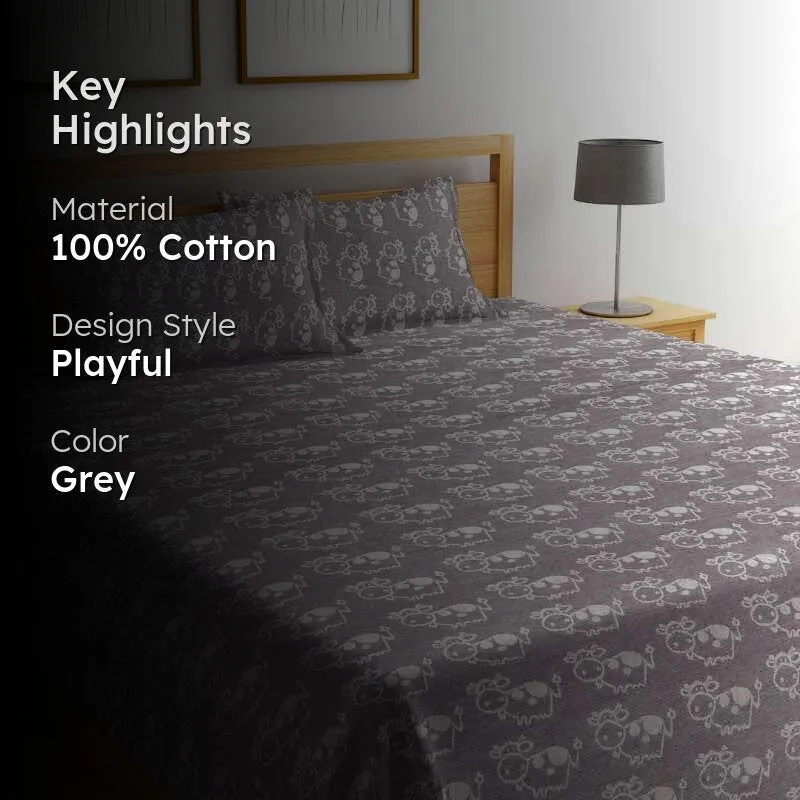 Boo-Moo Bedcover - Grey media 2
