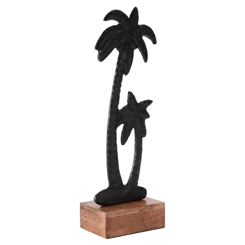 Shadow Palm Tree Aluminium Showpiece - Black media 4
