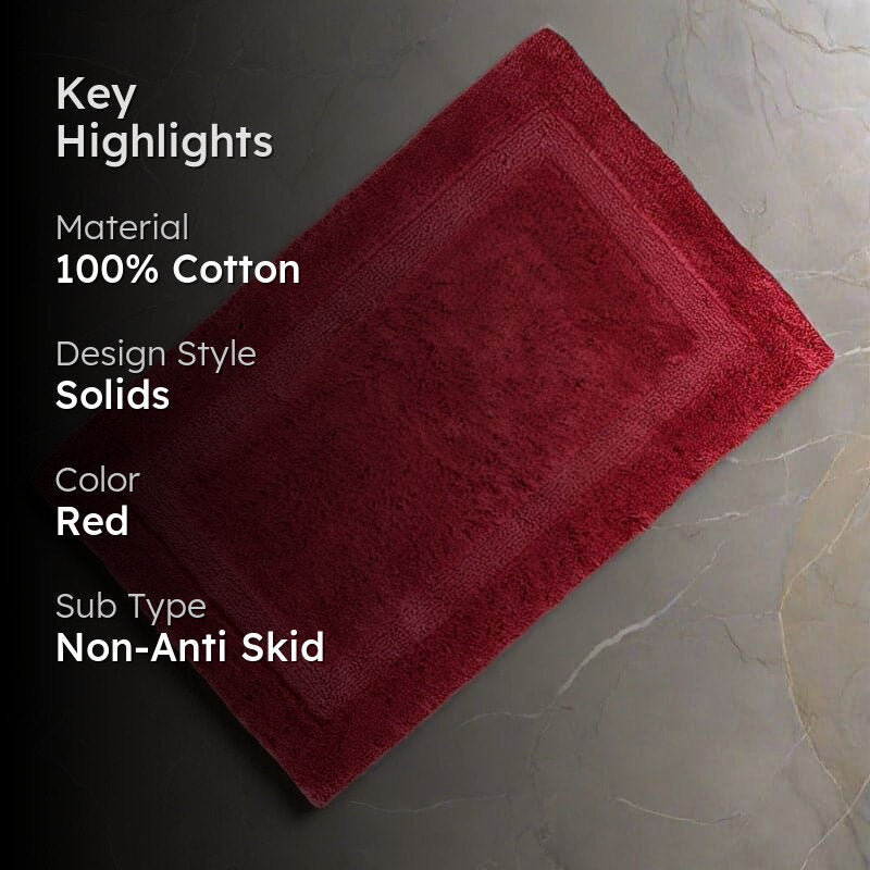 Micro Cotton Harmony Solid Bathmat - Red media 2