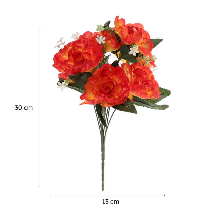 Fiora Artificial Rose (Orange)  Set of Two media 5