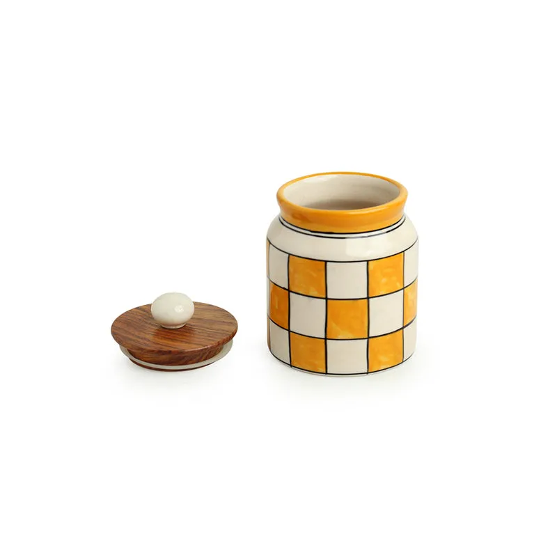 Grid Gradia Handpainted Airtight Storage Jar - 410 mL media 6