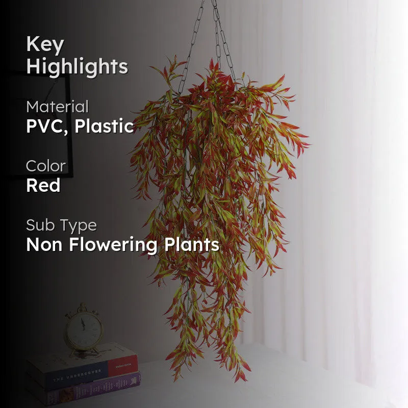 Verdhang II Artificial Hanging Vine (Red) - 2.7 Feet media 2