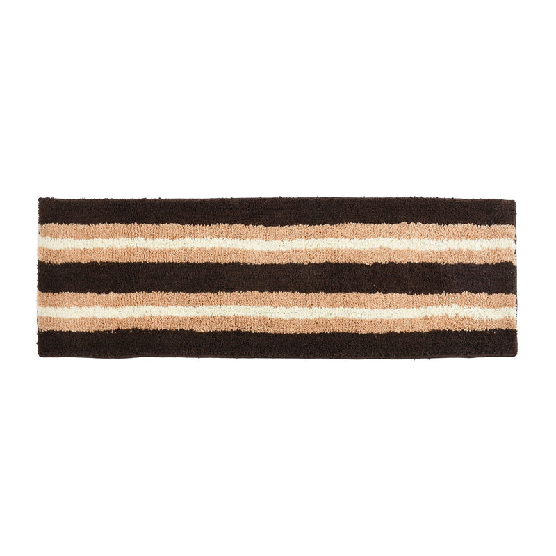 Striata Micro Fiber Runner Rug - Brown & Beige