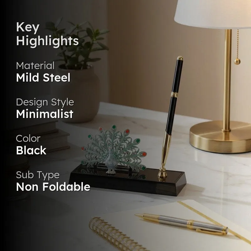 Dark Gleam Silver Plated Mild Steel Pen Stand media 2