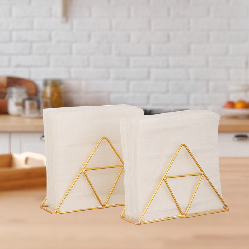 Trio Trail Napkin Holder (Gold) - Set Of Two media 3