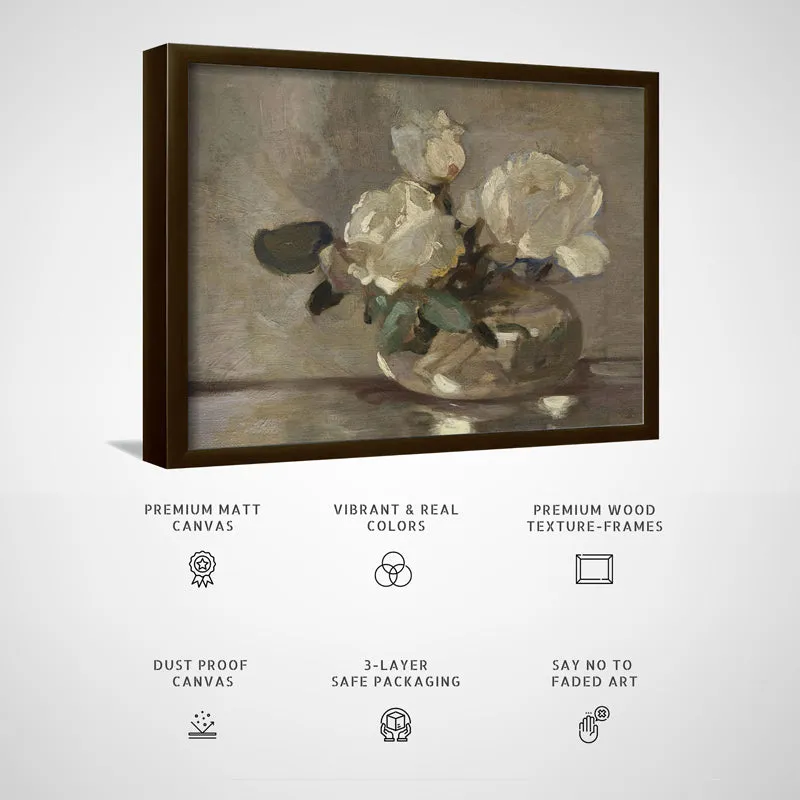 Cottage Flowers Wood Wall Art With Frame - Black media 5
