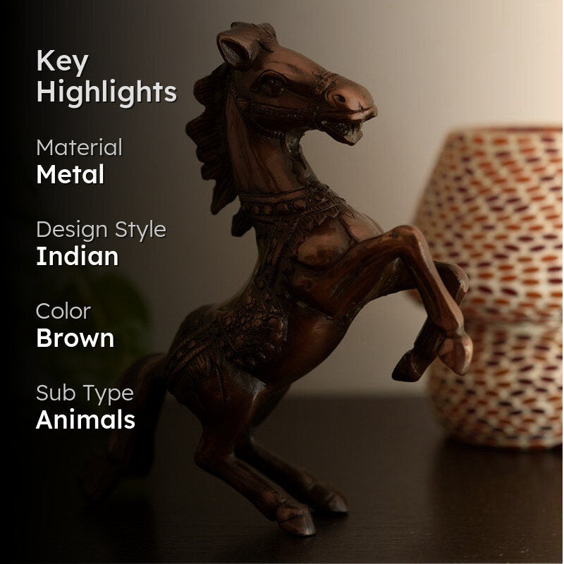 Horse Gallop Metal Showpiece media 2