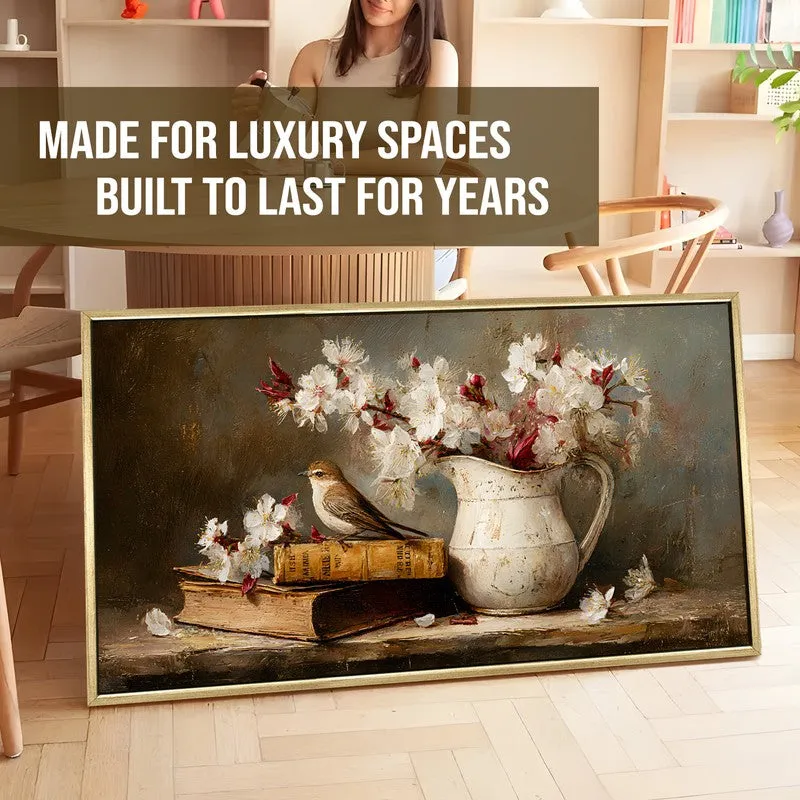 Sparrow Haven Canvas Wall Painting With Frame media 5