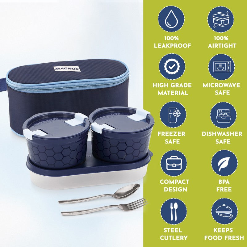 Elvra Pack Lunch Box with Lunch Bag - Four Piece Set media 9