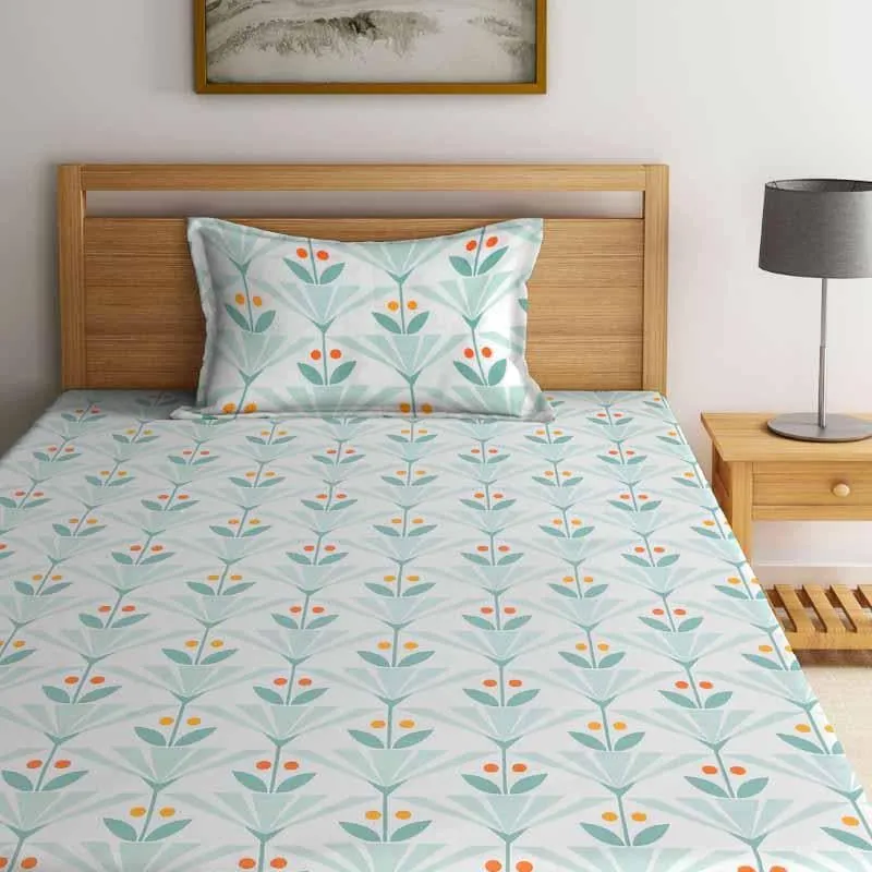 Recorra Printed Cotton Blend Bedsheet - 150 GSM media 3