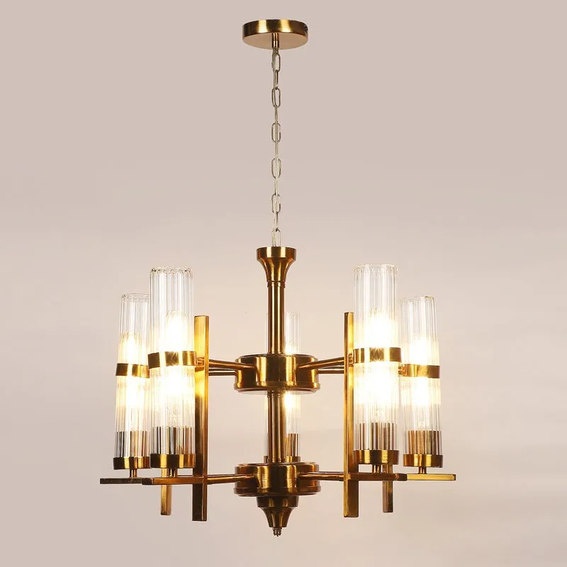 Candile Iron and Glass Clustered Chandelier - Gold media 5