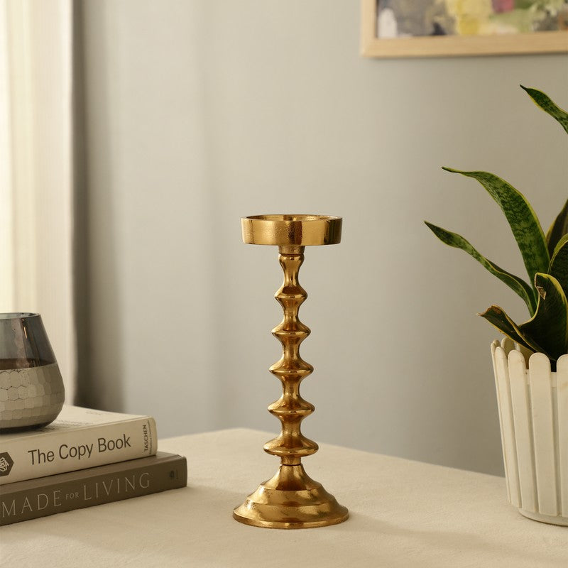 Heritage Pedestal Candle Holder - Gold media 3