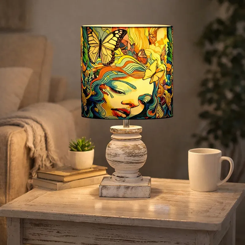 LadyForm Light Wooden Table Lamp media 1