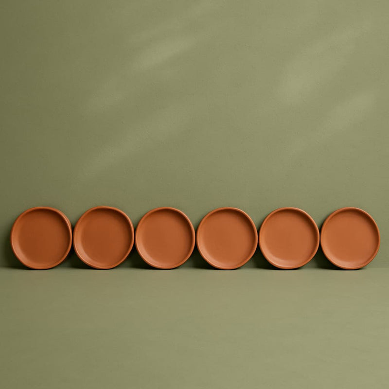Terrya Handcrafted Terracotta Wall Plates - Set Of Six media 3