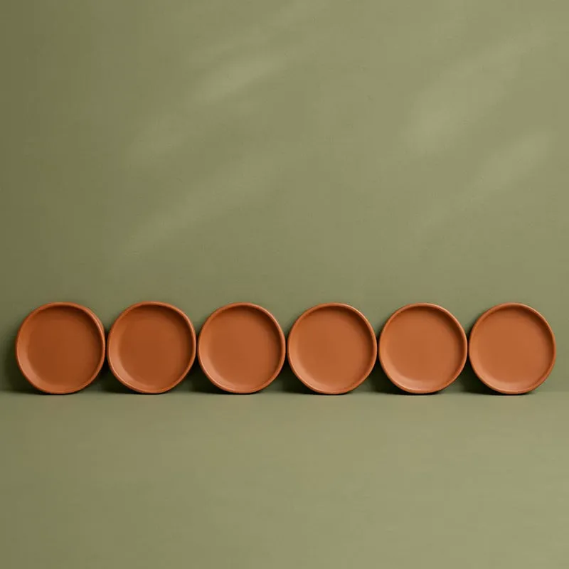 Terrya Handcrafted Terracotta Wall Plates - Set Of Six media 3