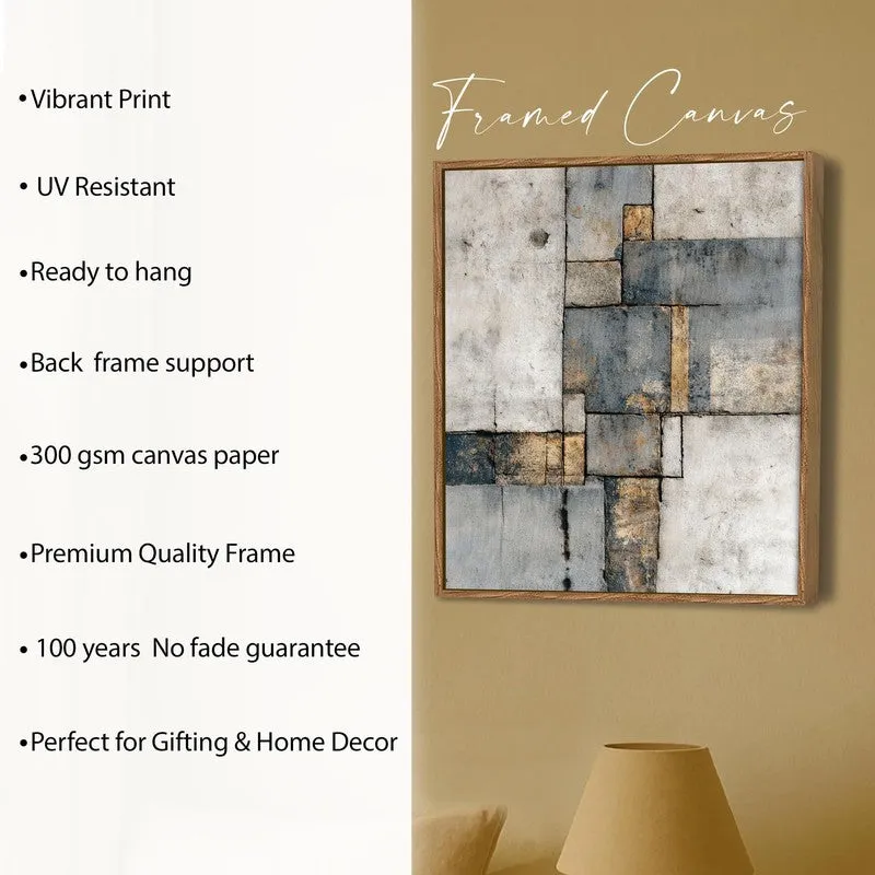 Abstract Layers Canvas Wall Art With Frame media 6