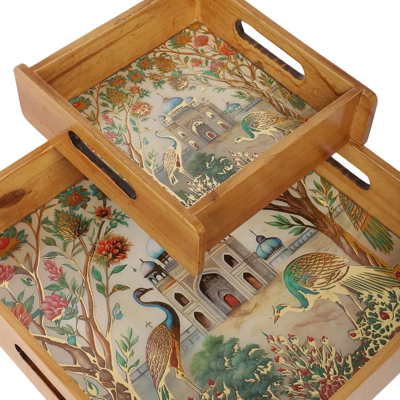 Royal Eden Wooden Serving Tray - Set of Two media 4