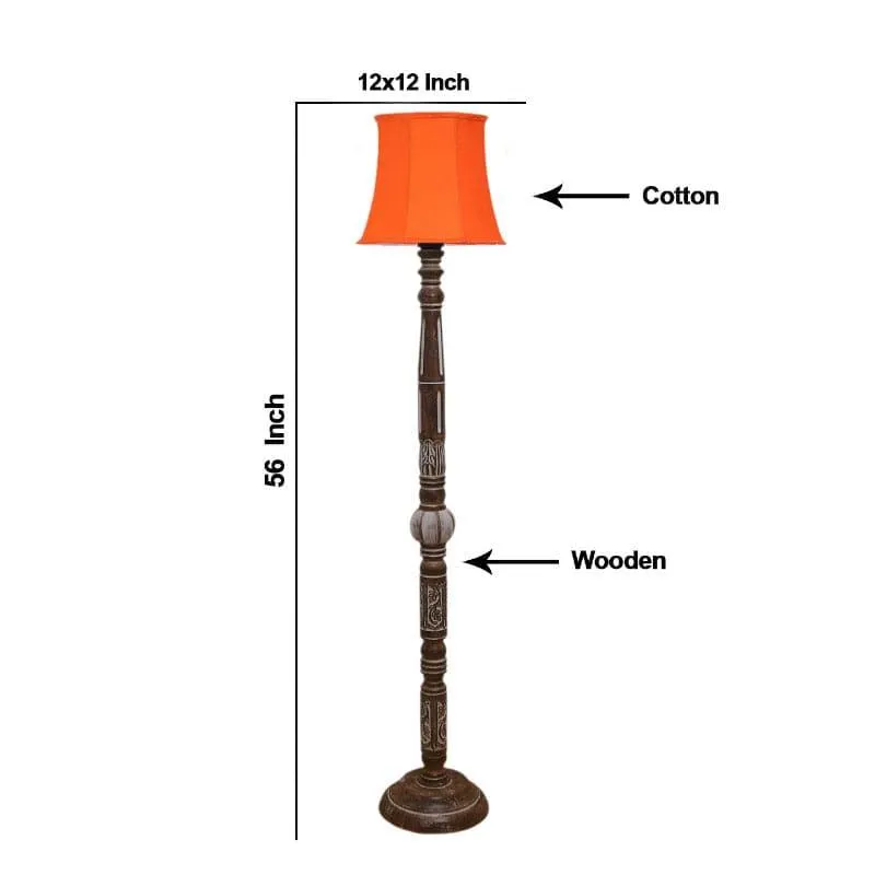 Colton Cone Floor Lamp - Orange media 5