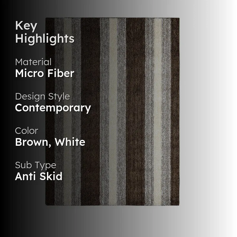 Line Tuft Anti Slip Carpet - Brown media 2