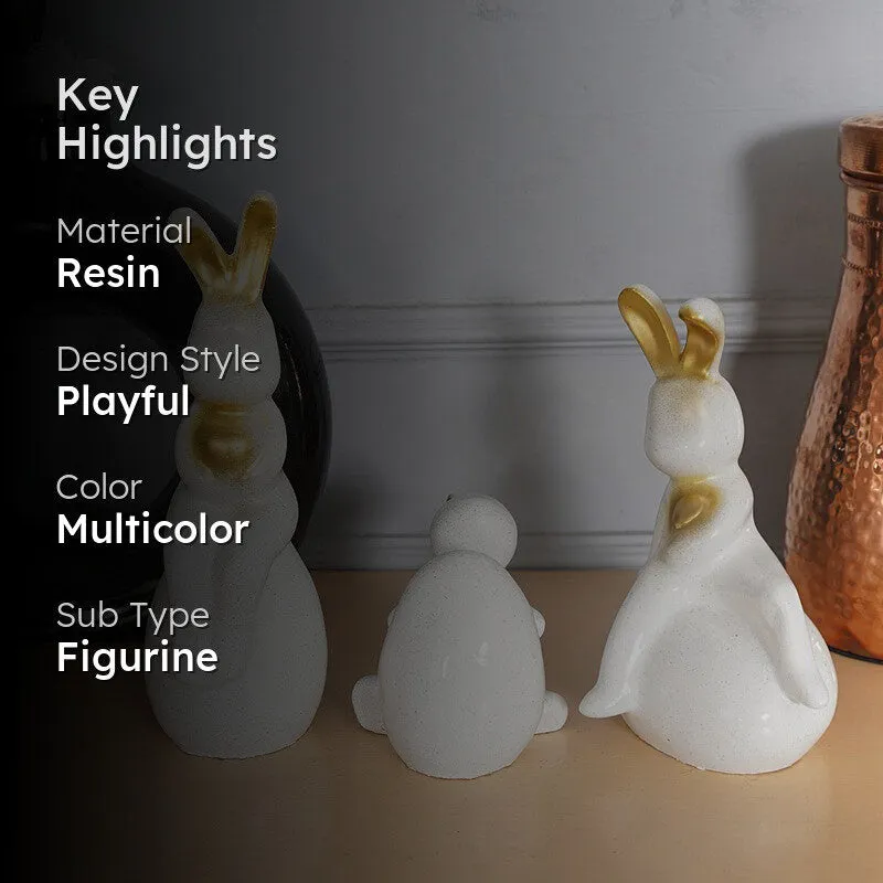 Elegant White Ceramic Swan Showpieces - Set Of Three media 2