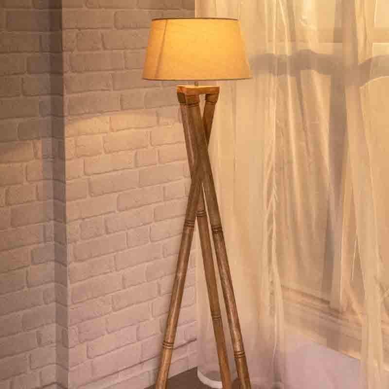 Criss Crossed Tripod Lamp - Beige media 3
