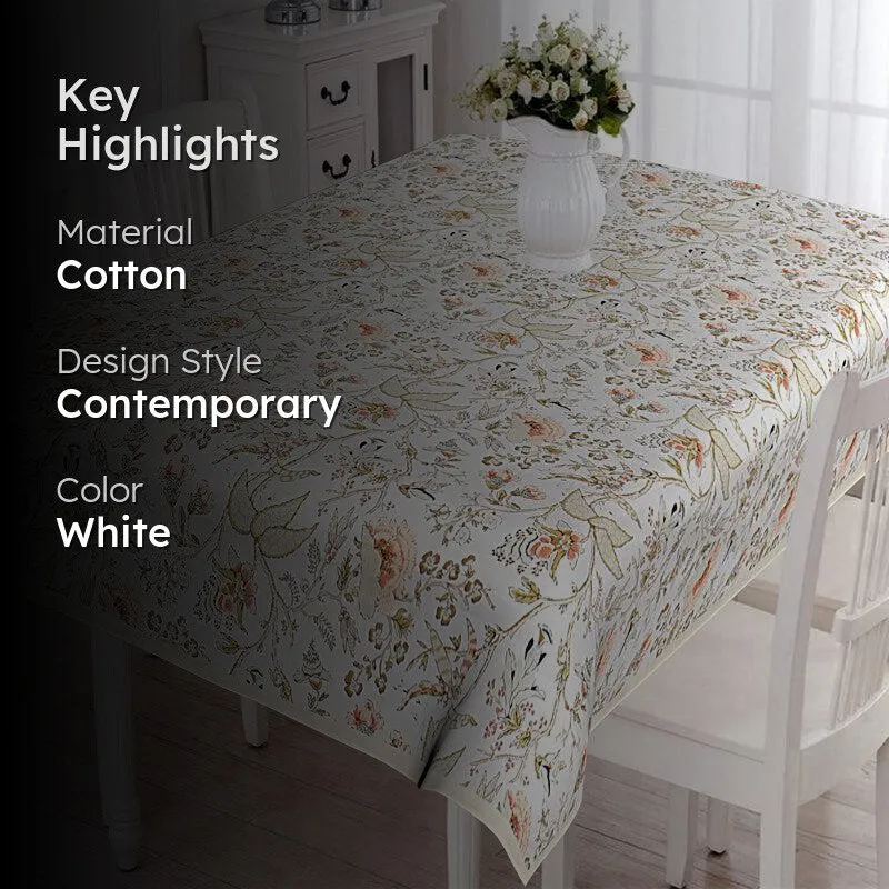 Muhina SquareTable Cover (Ivory) - Four Seater media 2