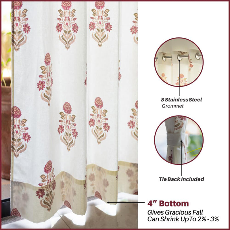 Urban Space Liberty Curtain (Maroon) - Set Of Two media 5