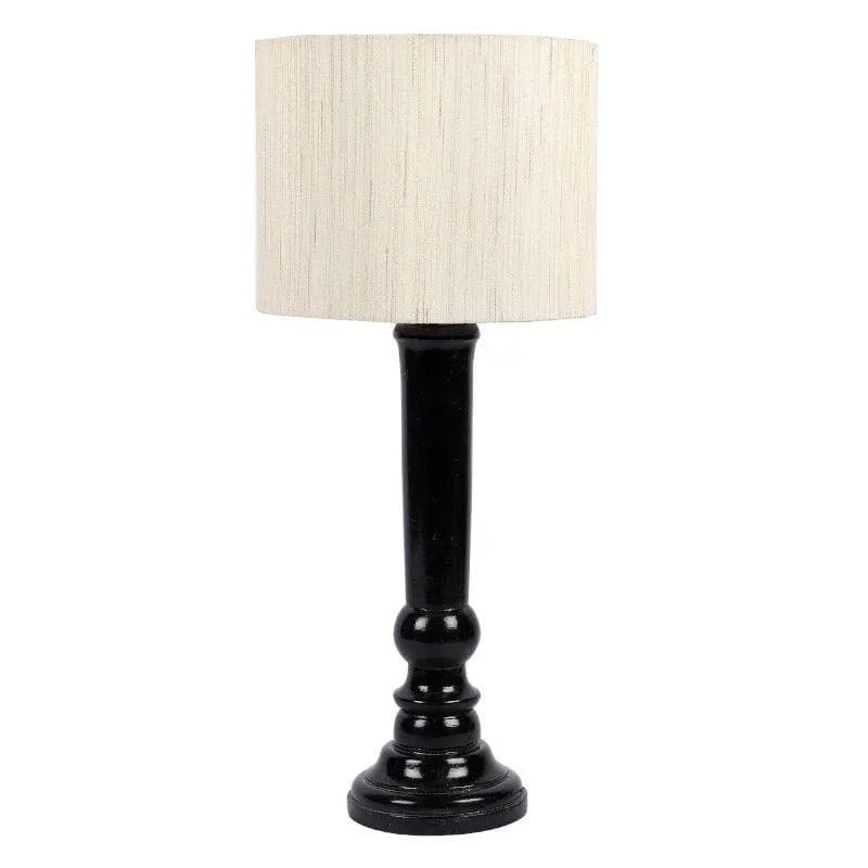 Sorar Hiber Fabric Table Lamp - Beige,Black media 4