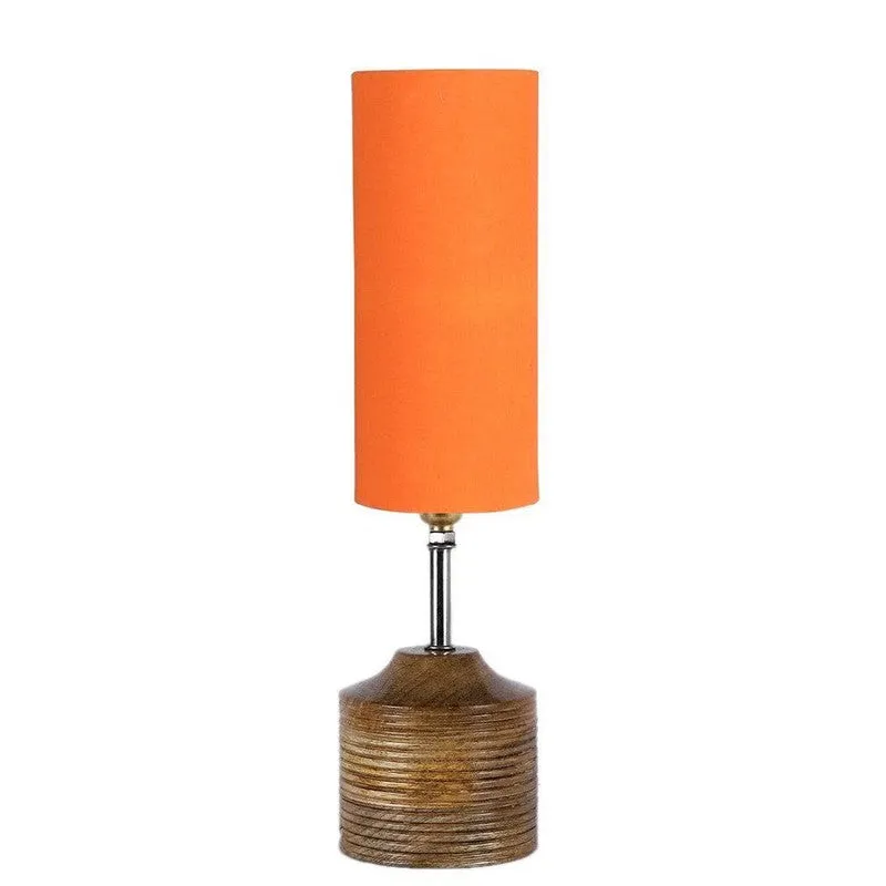 Solids Galore Fabric Table Lamp - Orange,Brown media 5