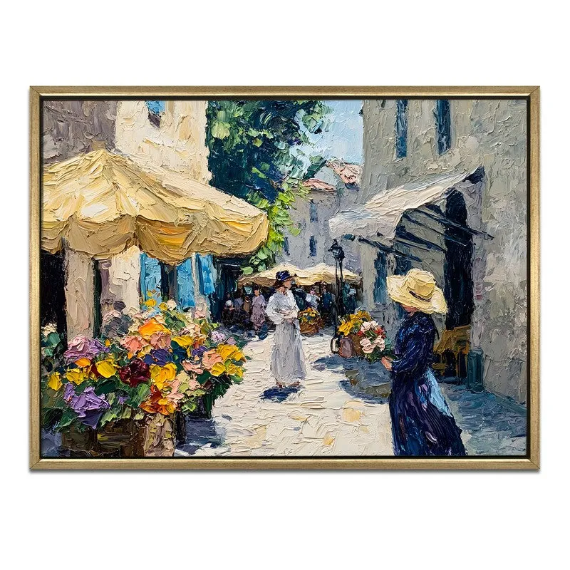 Petal Lane Canvas Wall Painting With Frame media 3