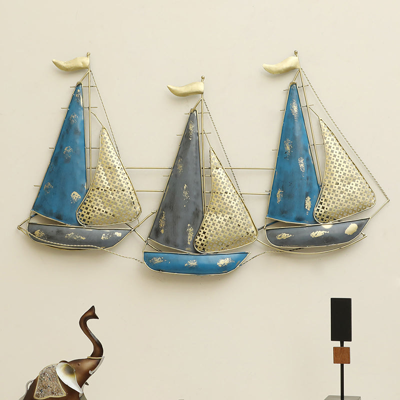 Triad Of Sails Metal Wall Accent
