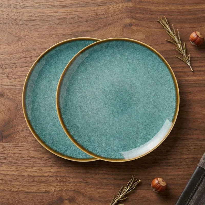 Ceramic Dinner Plates (Aqua Blue) - Set of Two media 4