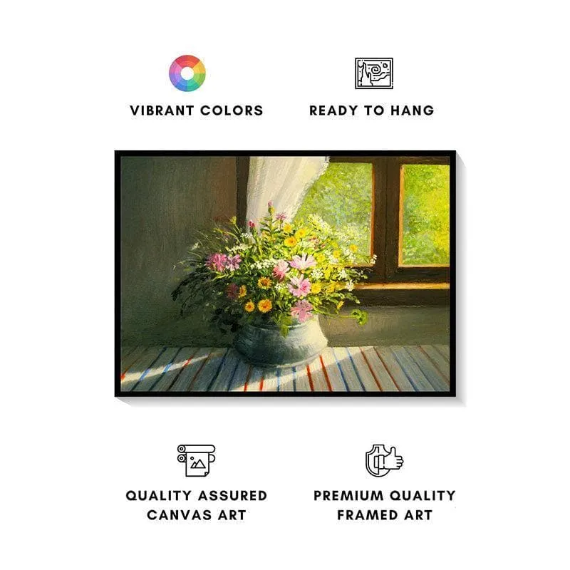 Touched By The Sun Canvas Painting - Black Frame media 4