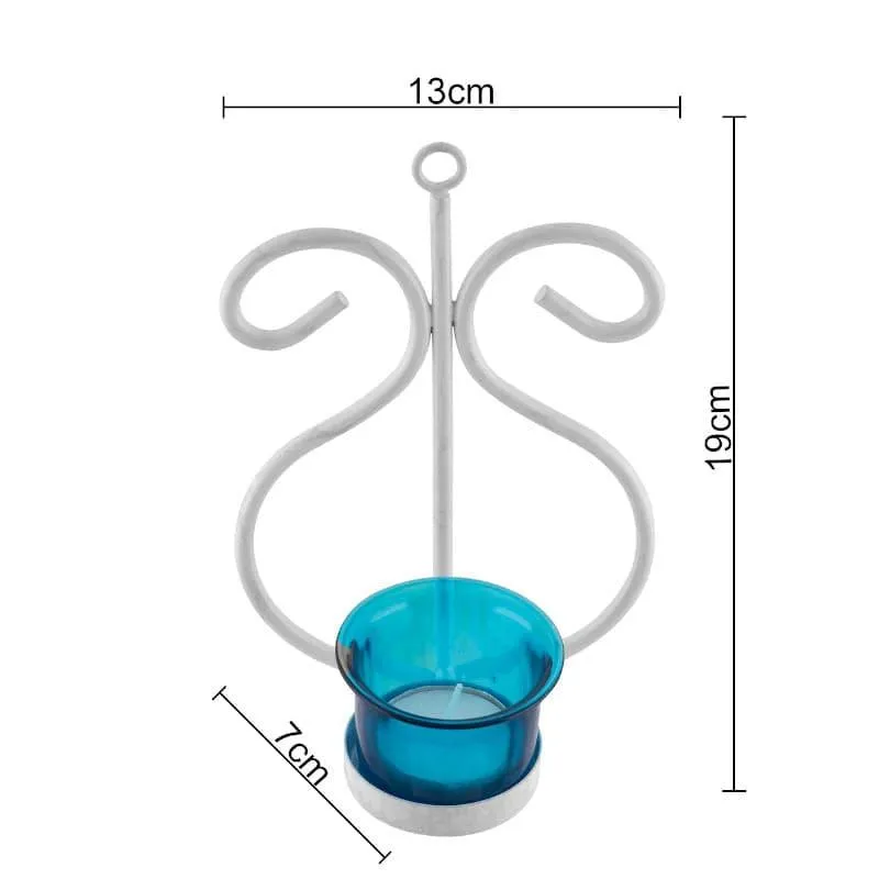 Seina White Frame Sconce Candle Holder (Azure) - Set Of Two media 4