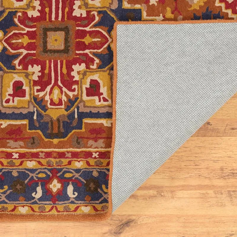 Pavati Hand Tufted Ethnic Wool & Nylon Carpet - Rust Red media 6