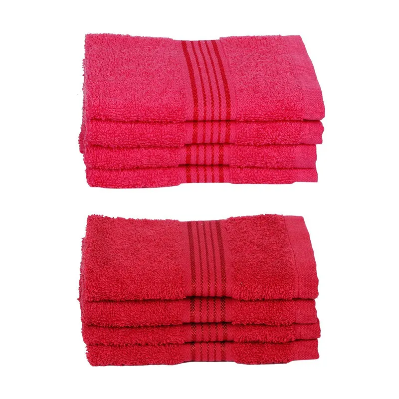 Luxurious Bodil Face Towel (Pink) - Set of Eight media 3