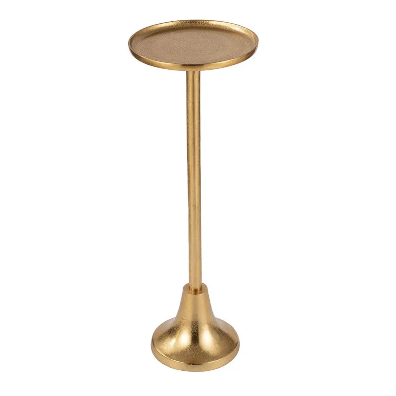 Minimal Stem Aluminum Side Table - Gold media 4