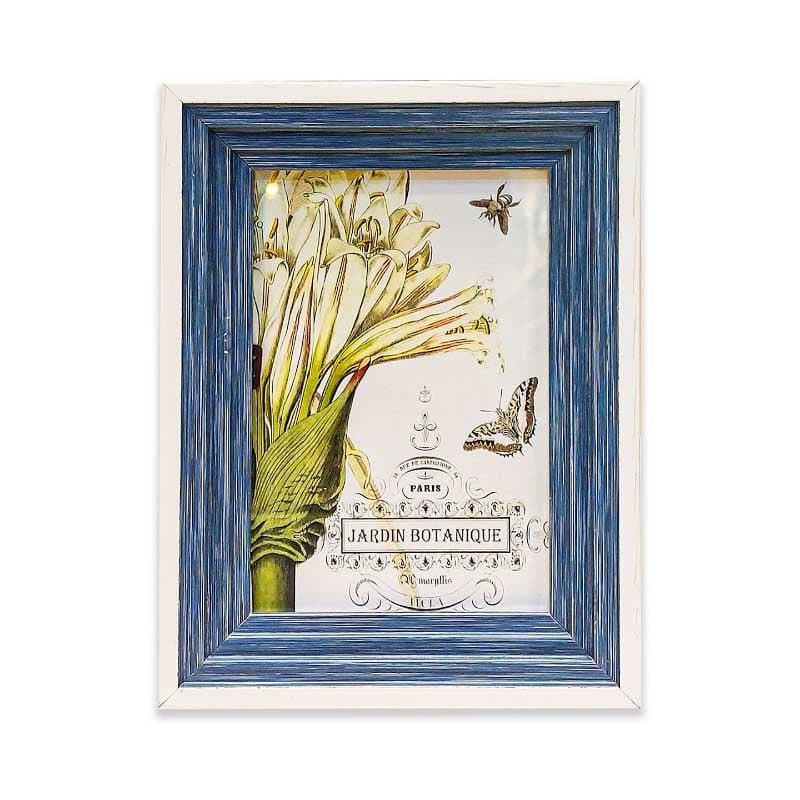 Log Love Wooden Table Photo Frame - Blue & White media 3
