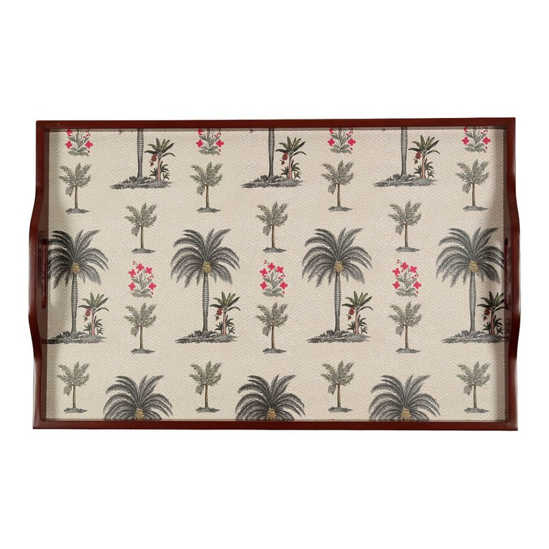 India Circus Palmtree Multicolor Rectangle Teakwood Side & Bedside Table media 5