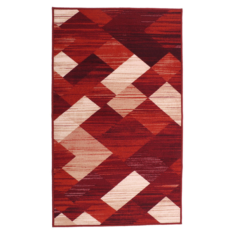 Crimson Geometrica Anti-Skid Carpet