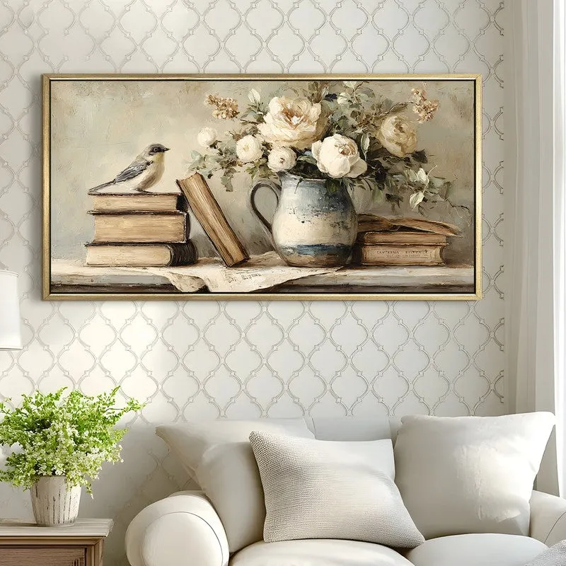 Serene Pages Canvas Wall Painting With Frame media 4