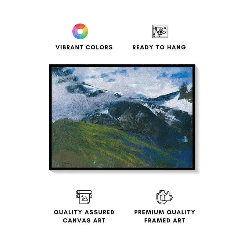 The Himalayas Canvas Wall Painting - Black Frame media 4