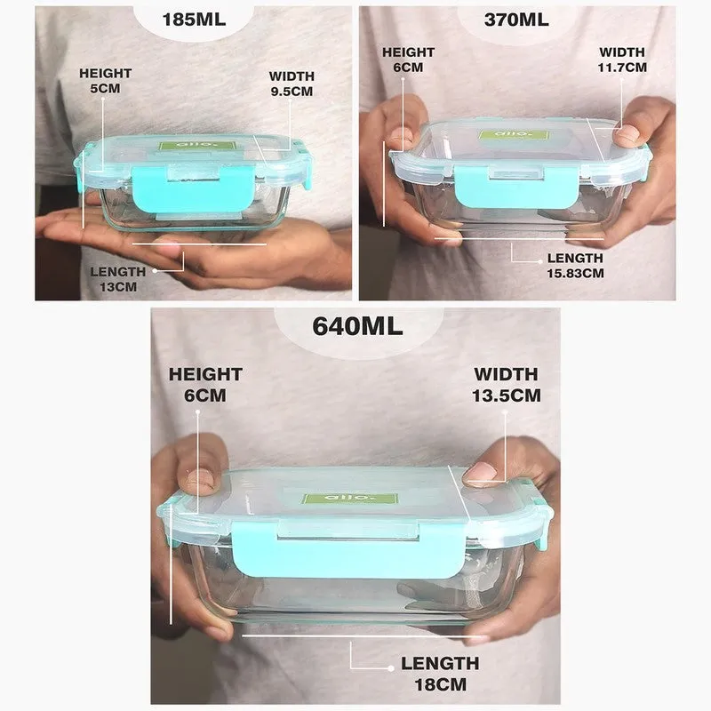 Niblet Leak Proof Glass Lunch Box - Set Of Three media 11